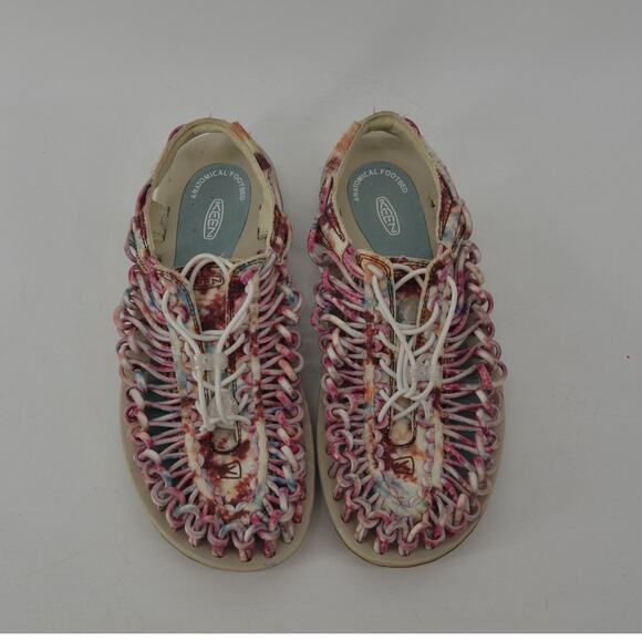 Keen Uneek Canvas Womens Sz 9 Cord Classic Sandals Tie-dye - Picture 5 of 13